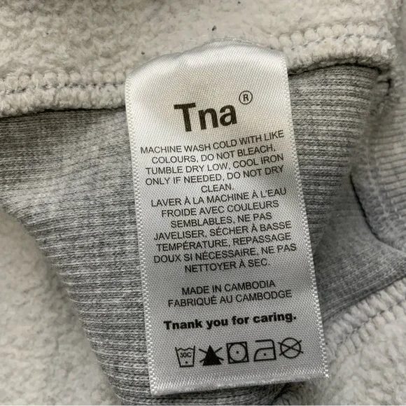 TNA Womens Hooded Drawstring Sweater Gray. Size 1. - Picture 6 of 7